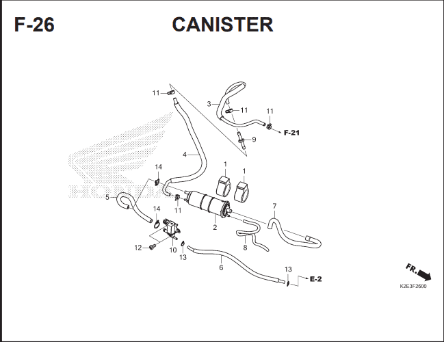 F-26 Canister – Katalog Suku Cadang Honda CT 125 Hunter Cub