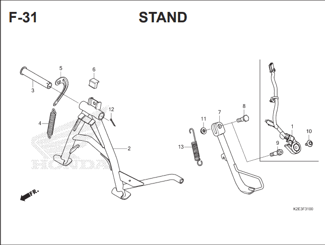 F-31 Stand – Katalog Suku Cadang Honda CT 125 Hunter Cub