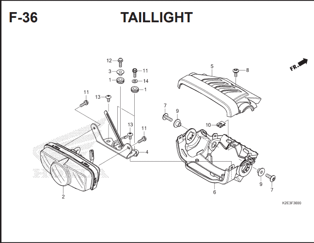 F-36 Taillight – Katalog Suku Cadang Honda CT 125 Hunter Cub