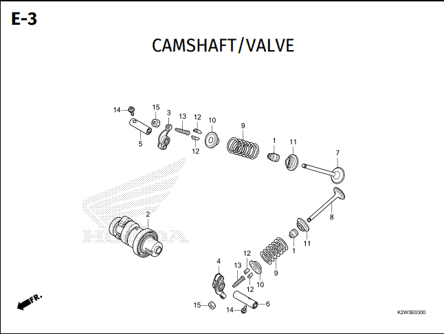 E-3 Camsaft Valve – Katalog Suku Cadang Honda ST 125 DAX