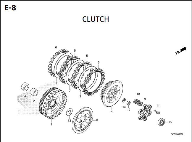 E-8 Clutch – Katalog Suku Cadang Honda ST 125 DAX