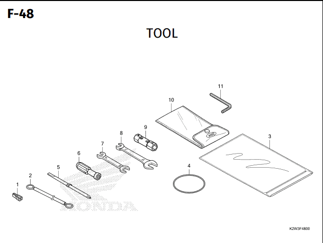 F-48 Tool – Katalog Suku Cadang Honda ST 125 DAX