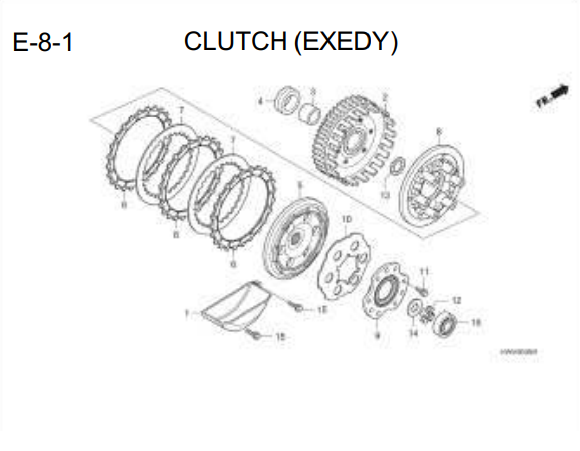 E-8-1 Clutch Exedy – Katalog Honda Revo 110 Carbu