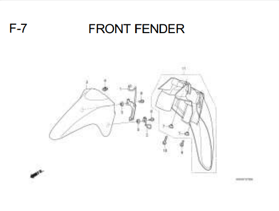 F-7 Front Fender – Katalog Honda Revo 110 Carbu