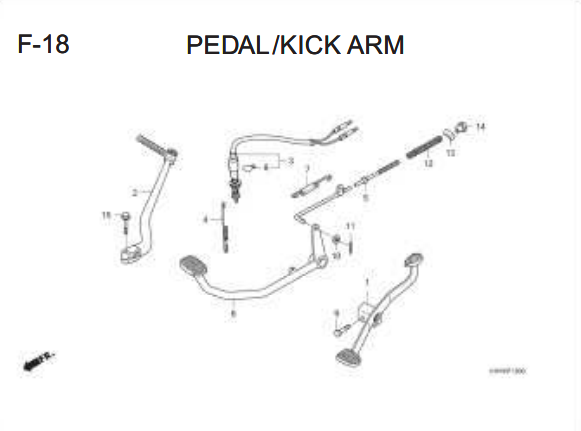 F-18 Pedal Kick Arm – Katalog Honda Revo 110 Carbu