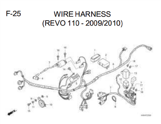 F-25 Wire Harness – Katalog Honda Revo 110 Carbu