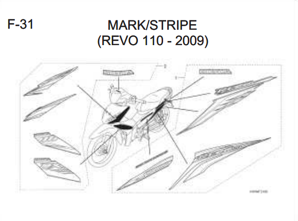F-31 Mark Stripe – Katalog Honda Revo 110 Carbu