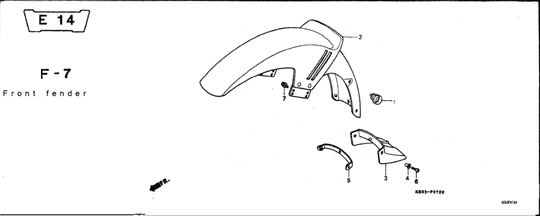 F-7 Front Fender – Katalog Suku Cadang Honda GL Pro Max