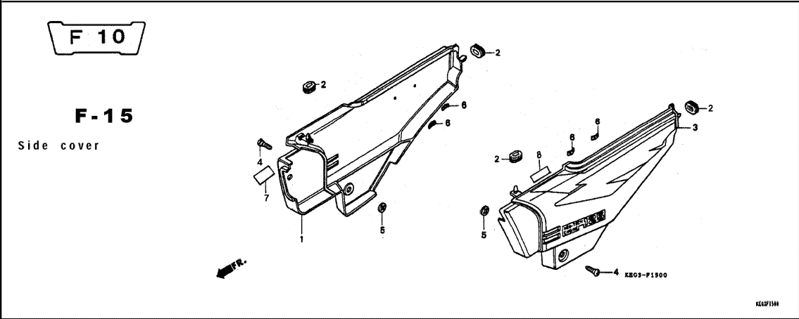 F-15 Side Cover – Katalog Suku Cadang Honda GL Pro Max