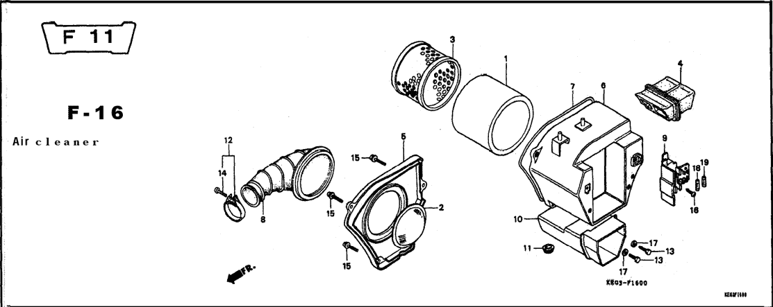 F-16 Air Cleaner – Katalog Suku Cadang Honda GL Pro Max