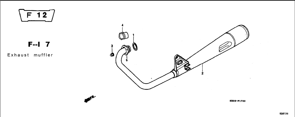 F-17 Exhaust Muffler – Katalog Suku Cadang Honda GL Pro Max