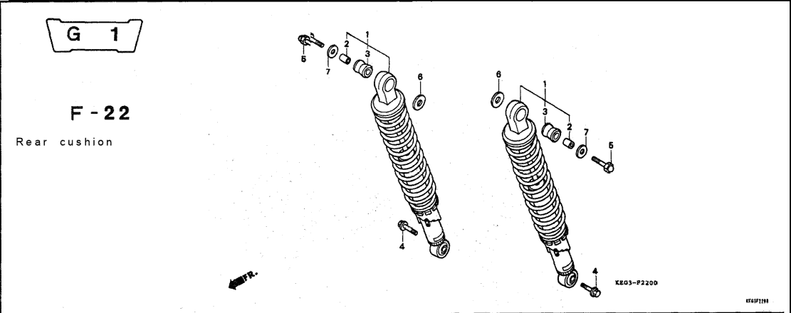 F-22 Rear Cushion – Katalog Suku Cadang Honda GL Pro Max