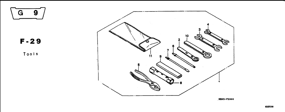 F-29 Tools – Katalog Suku Cadang Honda GL Pro Max