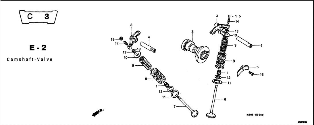 E-2 Camsaft Valve – Katalog Suku Cadang Honda GL Pro Max