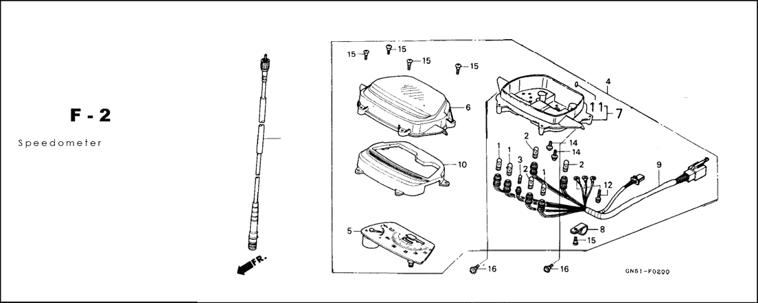 F-2 Speedometer – Katalog Suku Cadang Honda Astrea Grand