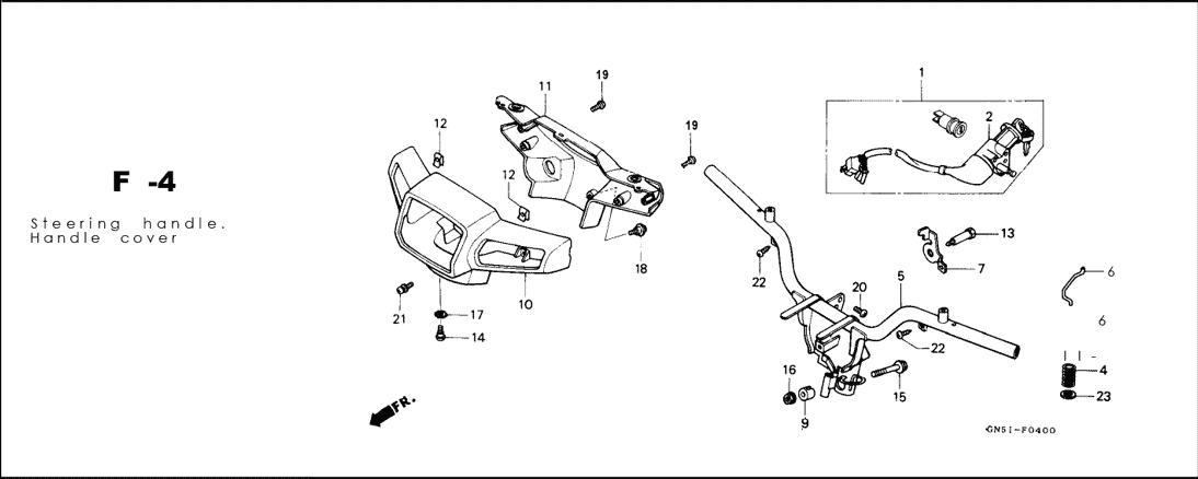 F-4 Steering Handle Handle Cover – Katalog Suku Cadang Honda Astrea Grand