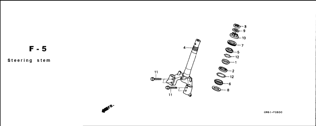 F-5 Steering Stem – Katalog Suku Cadang Honda Astrea Grand