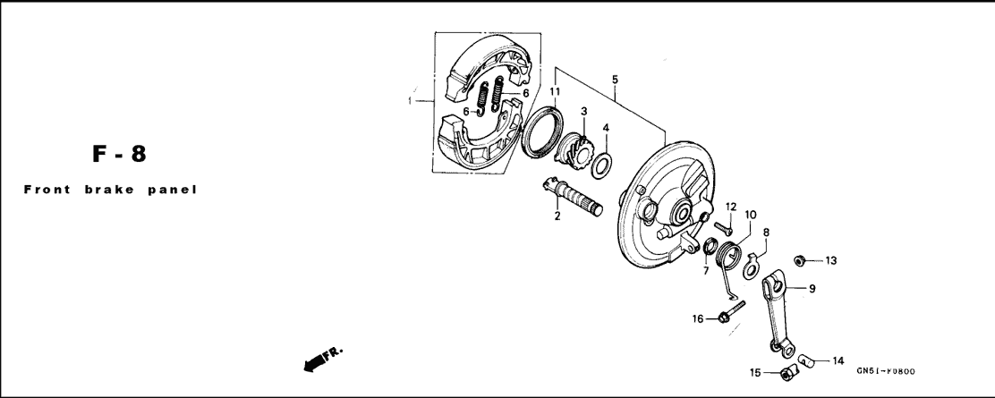 F-8 Front Brake Panel – Katalog Suku Cadang Honda Astrea Grand