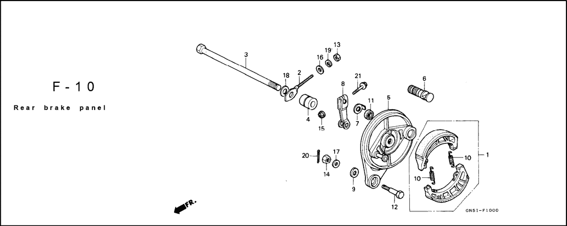 F-10 Rear Brake Panel – Katalog Suku Cadang Honda Astrea Grand