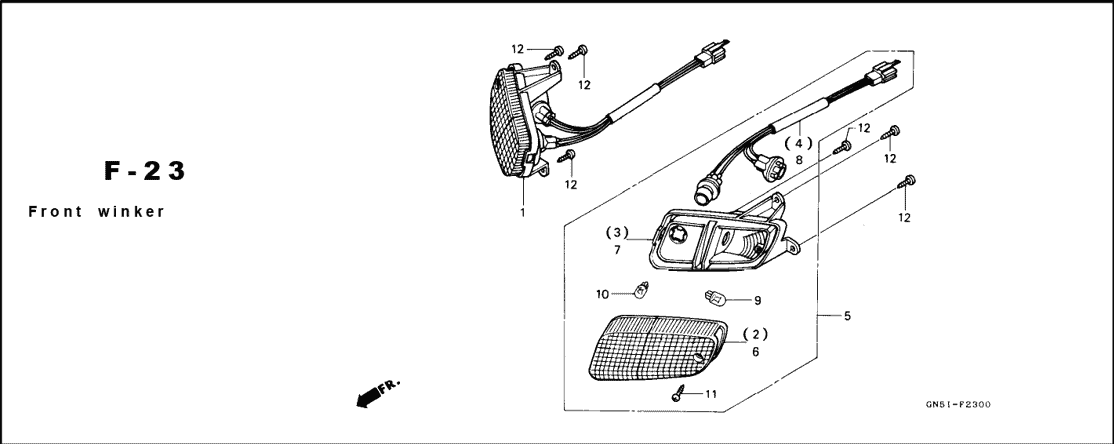 F-23 Front Winker – Katalog Suku Cadang Honda Astrea Grand