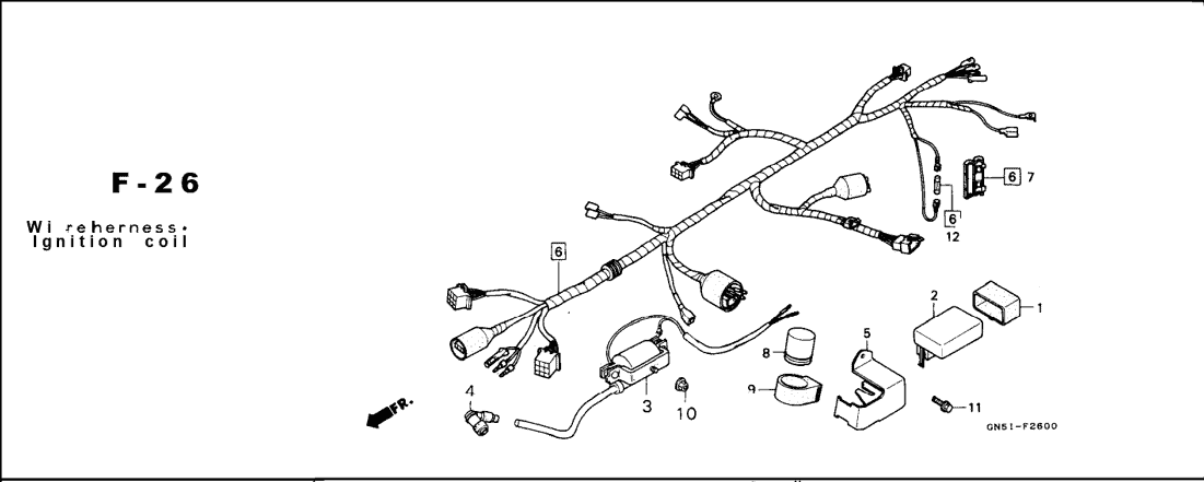 F-26 Wire Harness Ignition Coil – Katalog Suku Cadang Honda Astrea Grand