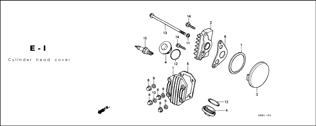 E-1 Cylinder Head Cover – Katalog Suku Cadang Honda Astrea Grand