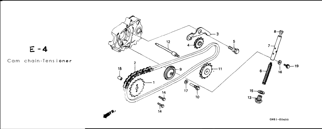 E-4 Cam Chain Tensioner – Katalog Suku Cadang Honda Astrea Grand