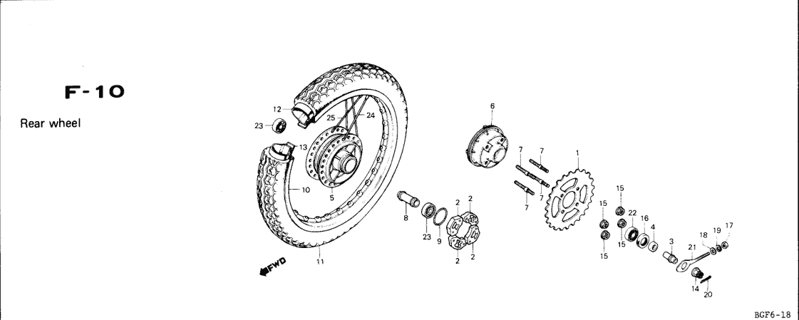 F-10 Rear Wheel – Katalog Suku Cadang Honda WIN GF6