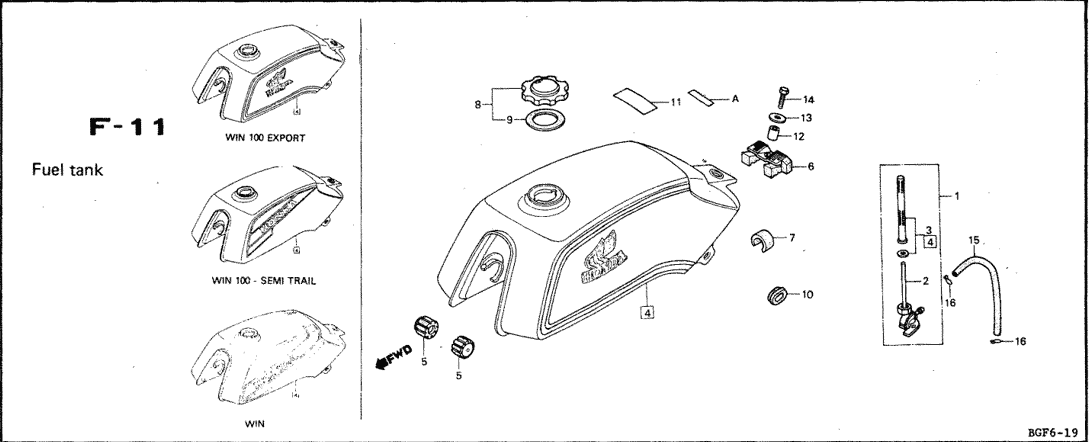 F-11 Fuel Tank – Katalog Suku Cadang Honda WIN GF6