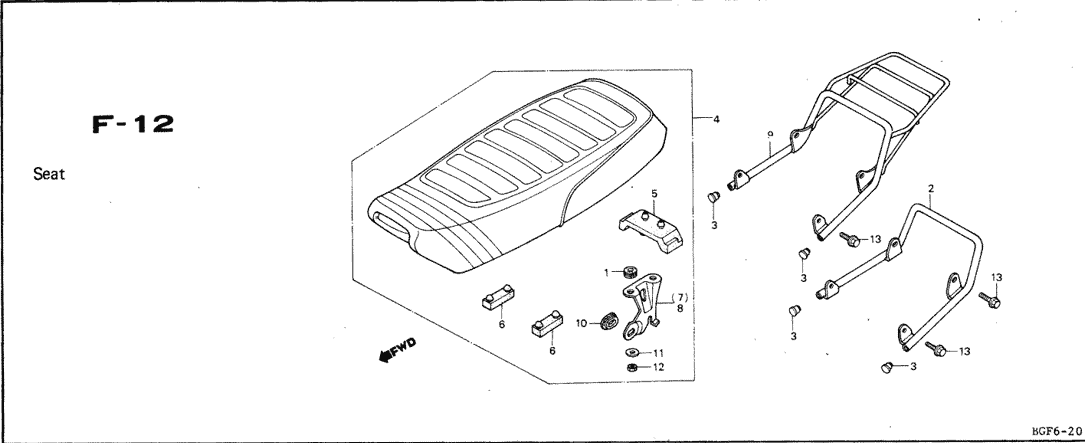 F-12 Seat – Katalog Suku Cadang Honda WIN GF6