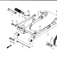 F-18 Chain Case Rear Fork – Katalog Suku Cadang Honda WIN GF6