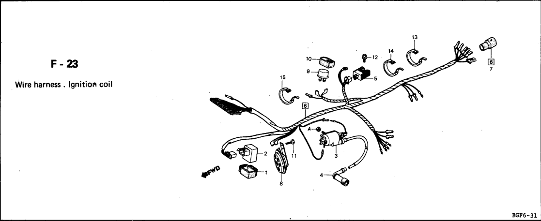 F-23 Wire Harness Ignition Coil – Katalog Suku Cadang Honda WIN GF6