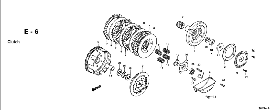 E-6 Clutch – Katalog Suku Cadang Honda WIN GF6