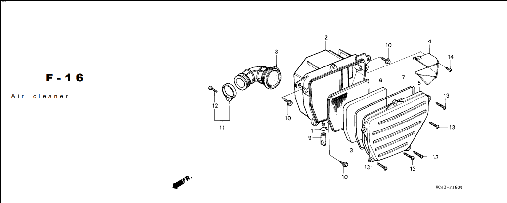 F-16 Air Cleaner – Katalog Suku Cadang Honda Tiger 2000