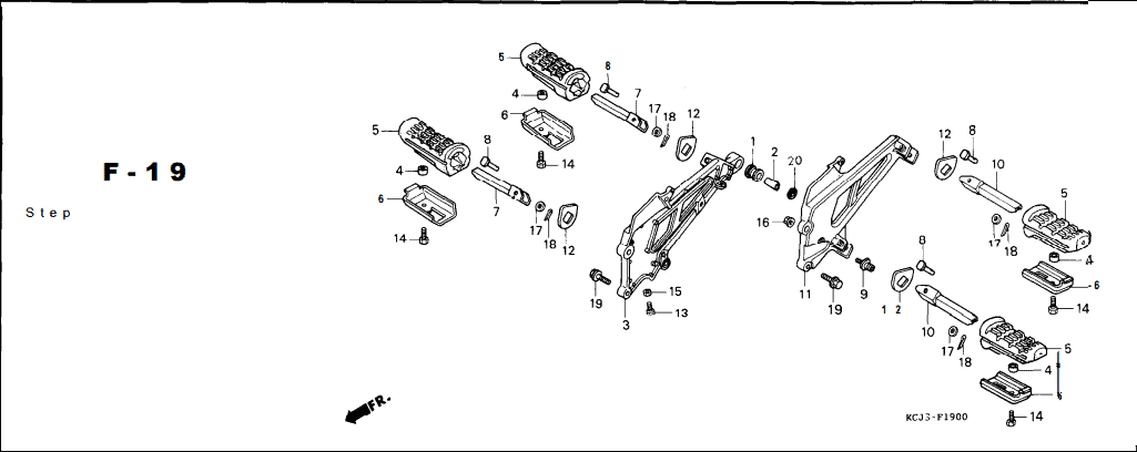 F-19 Step – Katalog Suku Cadang Honda Tiger 2000