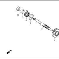 E-16 Kick Starter Spindle – Katalog Suku Cadang Honda Tiger 2000
