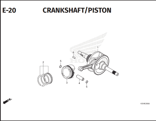 E-20 Cranksaft Piston – Katalog Suku Cadang Honda Stylo 160