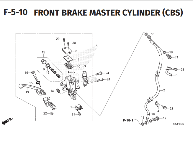 F-5-10 Front Brake Master Cylinder (CBS) – Katalog Suku Cadang Honda Stylo 160