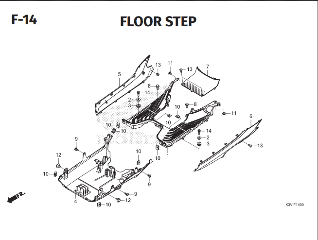 F-14 Floor Step – Katalog Suku Cadang Honda Stylo 160