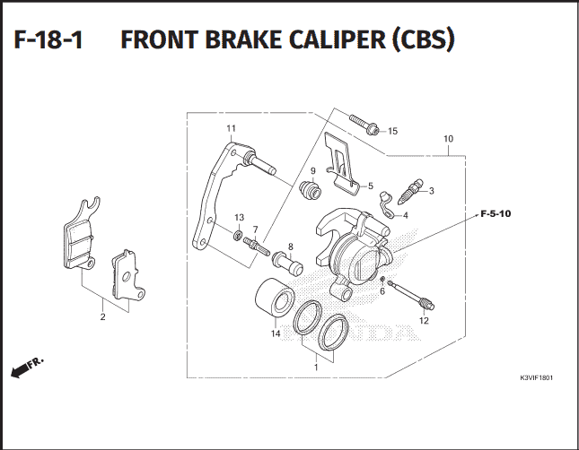 F-18-1 Front Brake Caliper CBS – Katalog Suku Cadang Honda Stylo 160