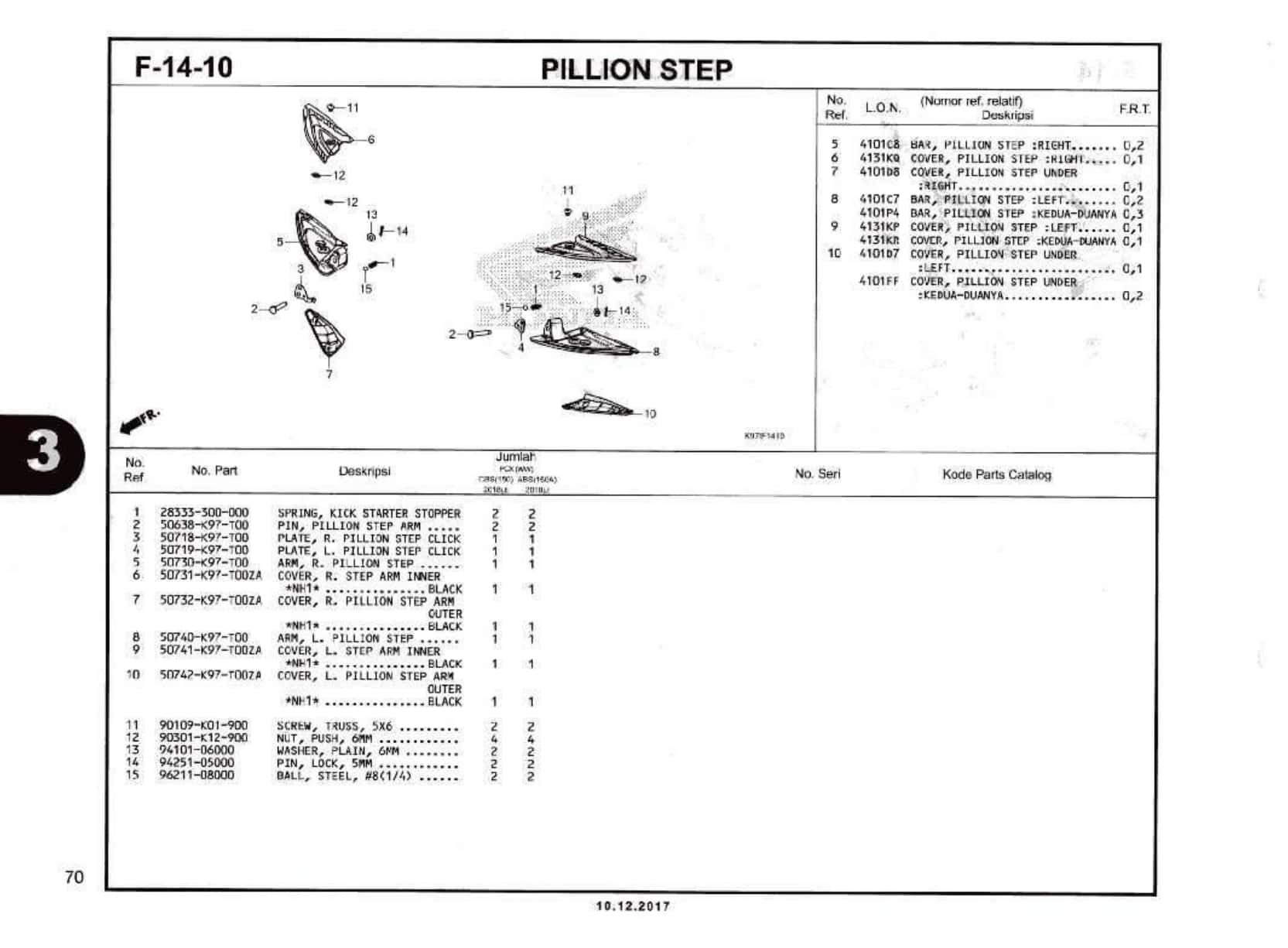 F-14-10 Pilion Step - Katalog Suku Cadang Honda PCX HYBRID 2018MY ...