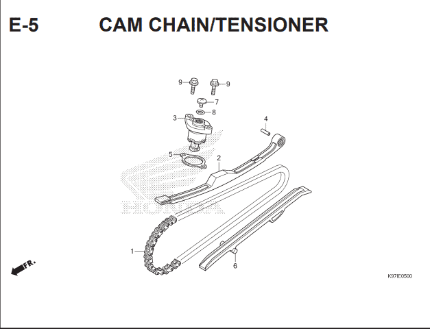 E-5 Cam Chain Tensioner – Katalog Suku Cadang Honda PCX HYBRID 2018MY