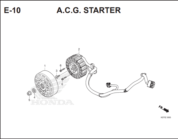 E-10 ACG Starter – Katalog Suku Cadang Honda PCX HYBRID 2018MY