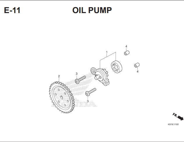 E-11 Oil Pump – Katalog Suku Cadang Honda PCX HYBRID 2018MY