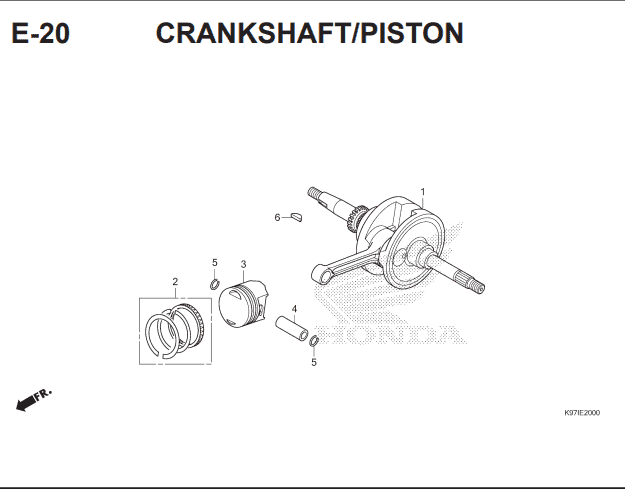 E-20 Cranksaft Piston – Katalog Suku Cadang Honda PCX HYBRID 2018MY