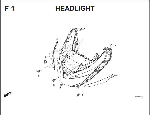 F-1 Headlight – Katalog Suku Cadang Honda PCX HYBRID 2018MY