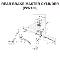 F-6 Rear Brake Master Cylinder WW150 – Katalog Suku Cadang Honda PCX HYBRID 2018MY