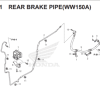 F-7-1 Rear Brake Pipe WW150A – Katalog Suku Cadang Honda PCX HYBRID 2018MY