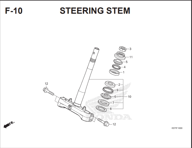 F-10 Steering stem – Katalog Suku Cadang Honda PCX HYBRID 2018MY