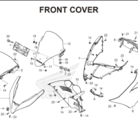 F-12 Front Cover – Katalog Suku Cadang Honda PCX HYBRID 2018MY